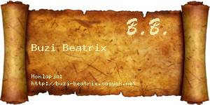Buzi Beatrix névjegykártya