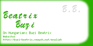 beatrix buzi business card